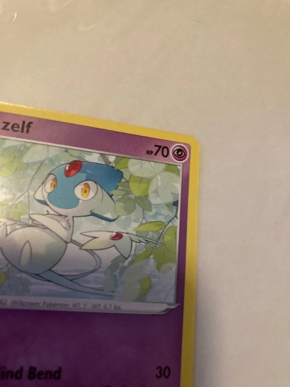 Pokemon Azelf Psychic Trading Card - Yellow Border, Purple Artwork